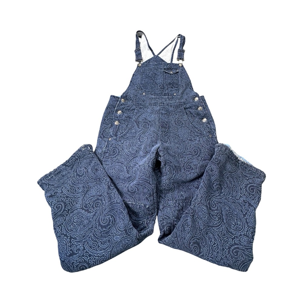 Roper Overalls Womens XS Blue Paisley Insulated Quilted Cotton Western Western